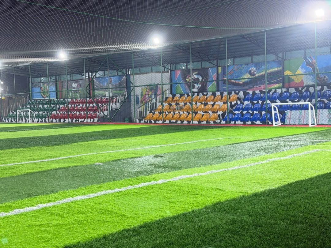 Football match under lights at Bower Elite Hub